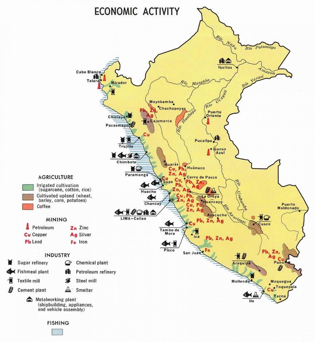 mapu Peru poľnohospodárstvo