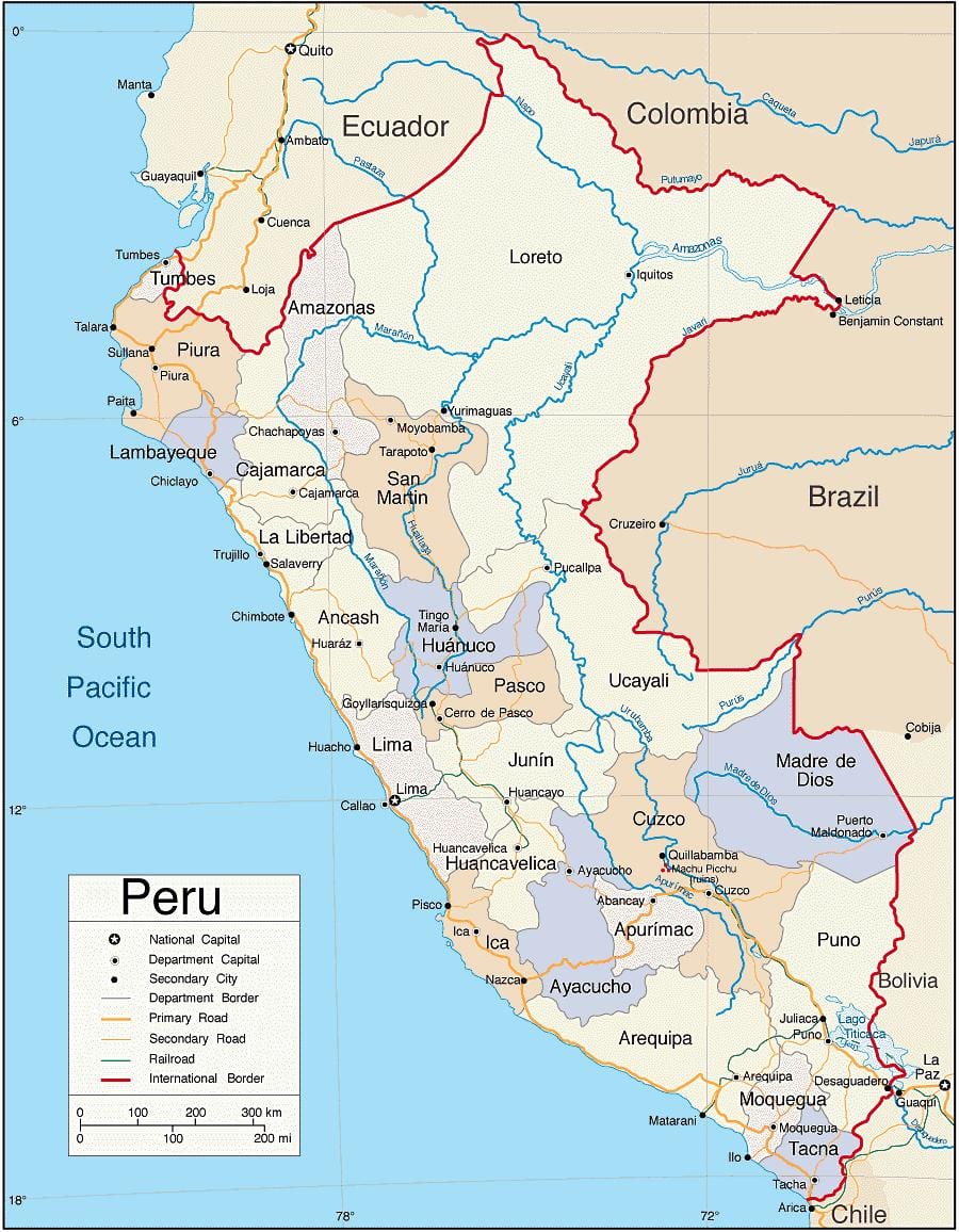 mapa murény Peru