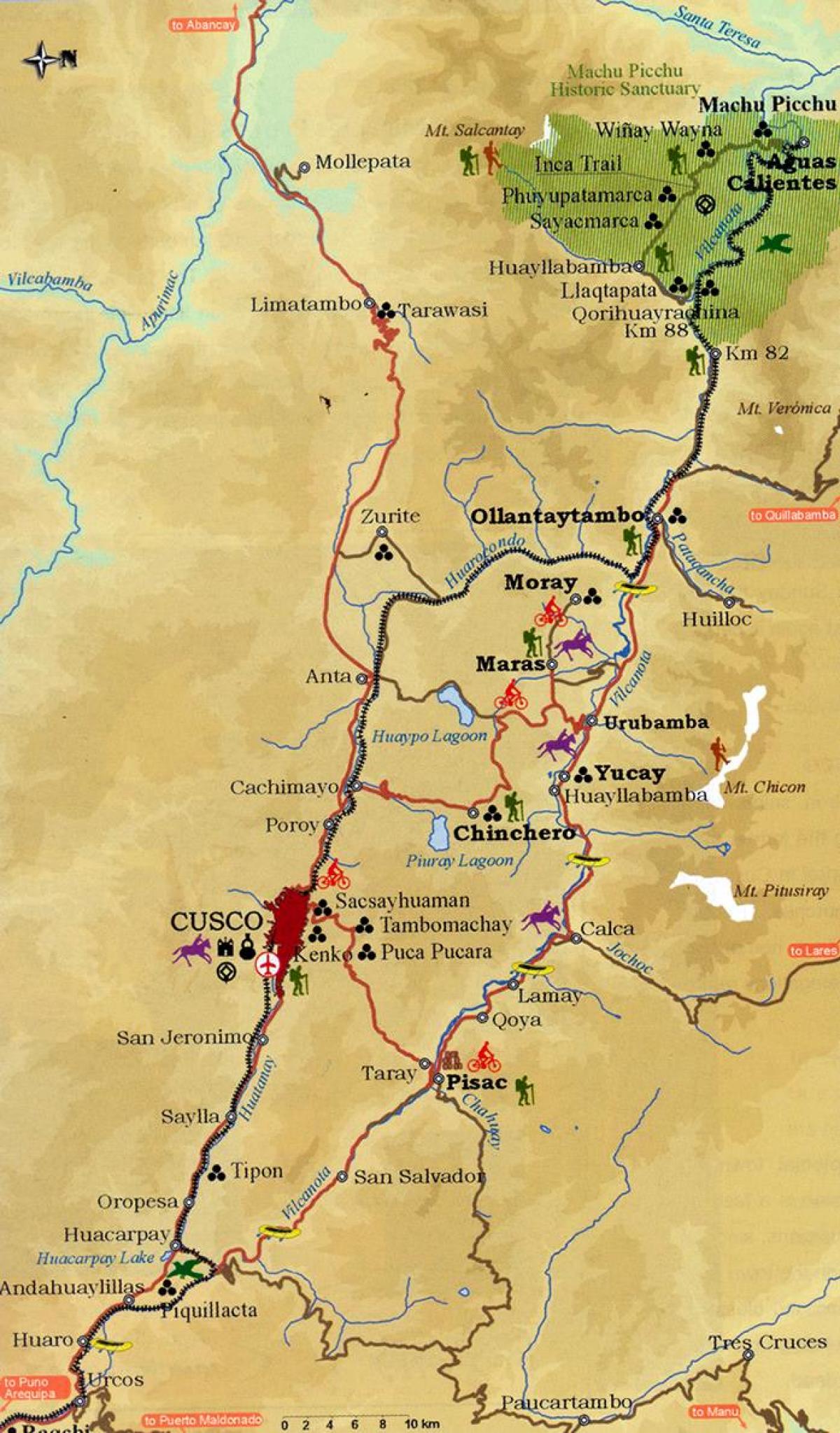 mapa sacred valley cusco Peru