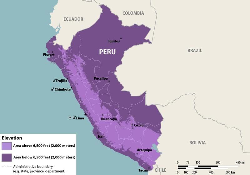 mapa zika Peru