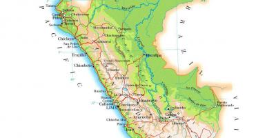 Mapa fyzickú mapu Peru