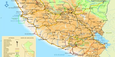 Mapa južnej Peru