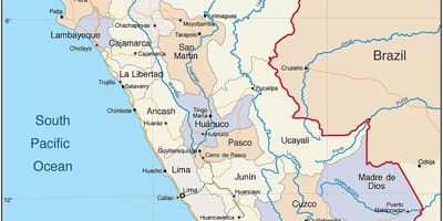 Mapa murény Peru