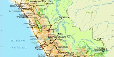 Ánd Peru mapu
