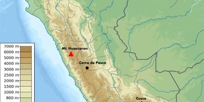 Nadmorská výška mapu Peru