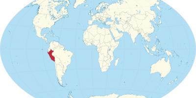 Peru krajiny, v mape sveta