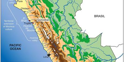 Peru geografia mapu
