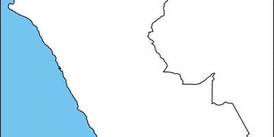 Mapa prázdne mapu Peru