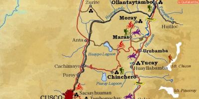 Mapa sacred valley cusco Peru