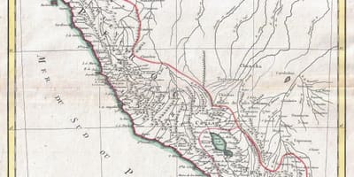 Mapa stará mapa z Peru